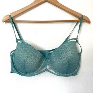 Teal lace strappy bra 36D, from Free People